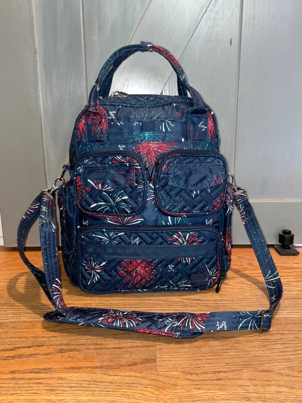Lug Mini Puddle Jumper Firework Navy Tote - Picture 1 of 12
